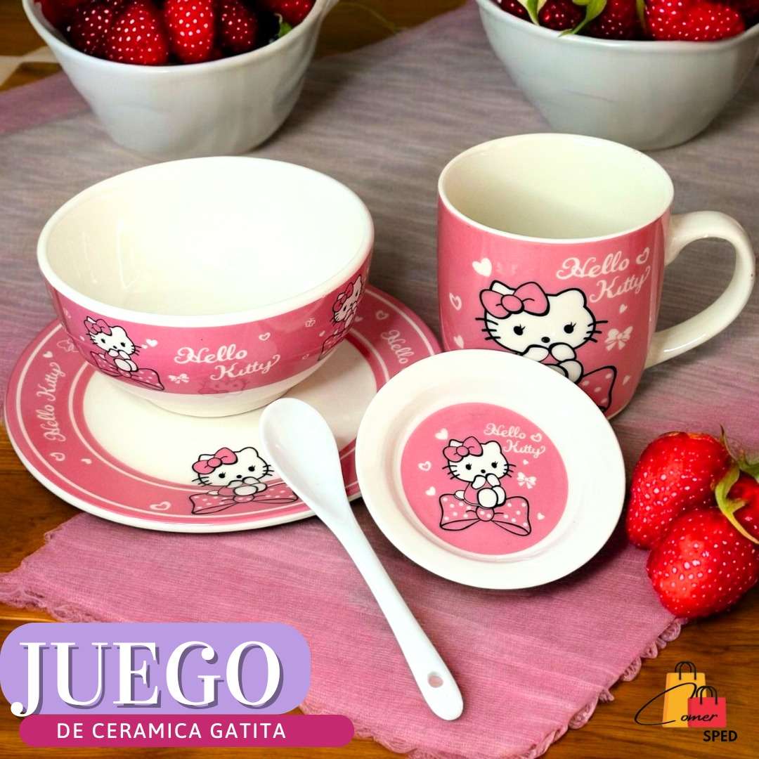 JUEGO DE CERAMICA GATITA