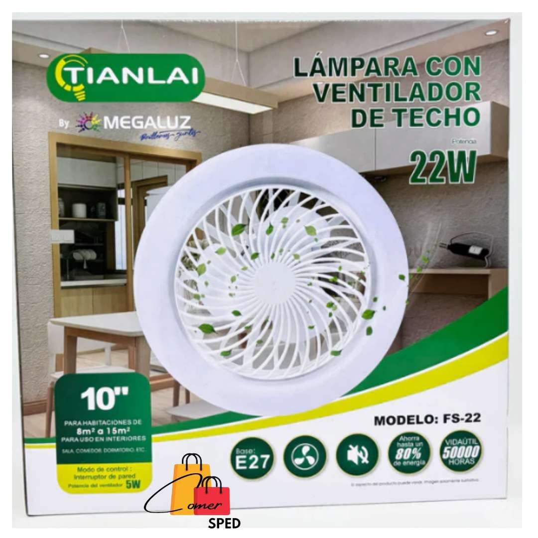 LAMPARA CON VENTILADOR