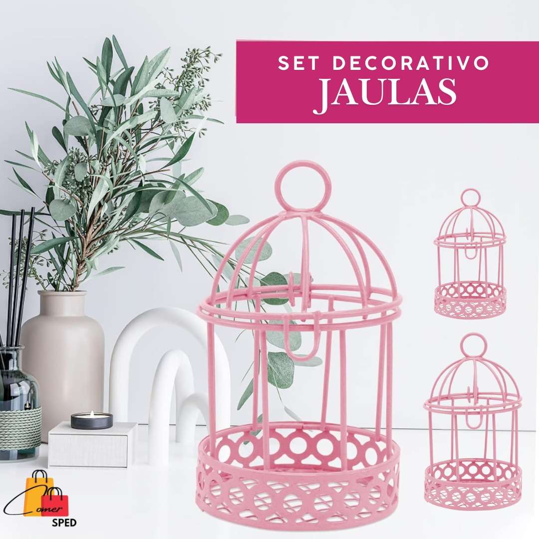SET DE DECORATIVO JAULAS