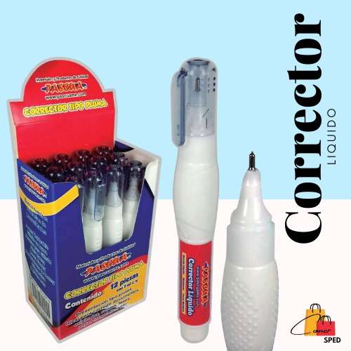 CORRECTOR LIQUIDO PLUMA 📝✍🏻📒📚