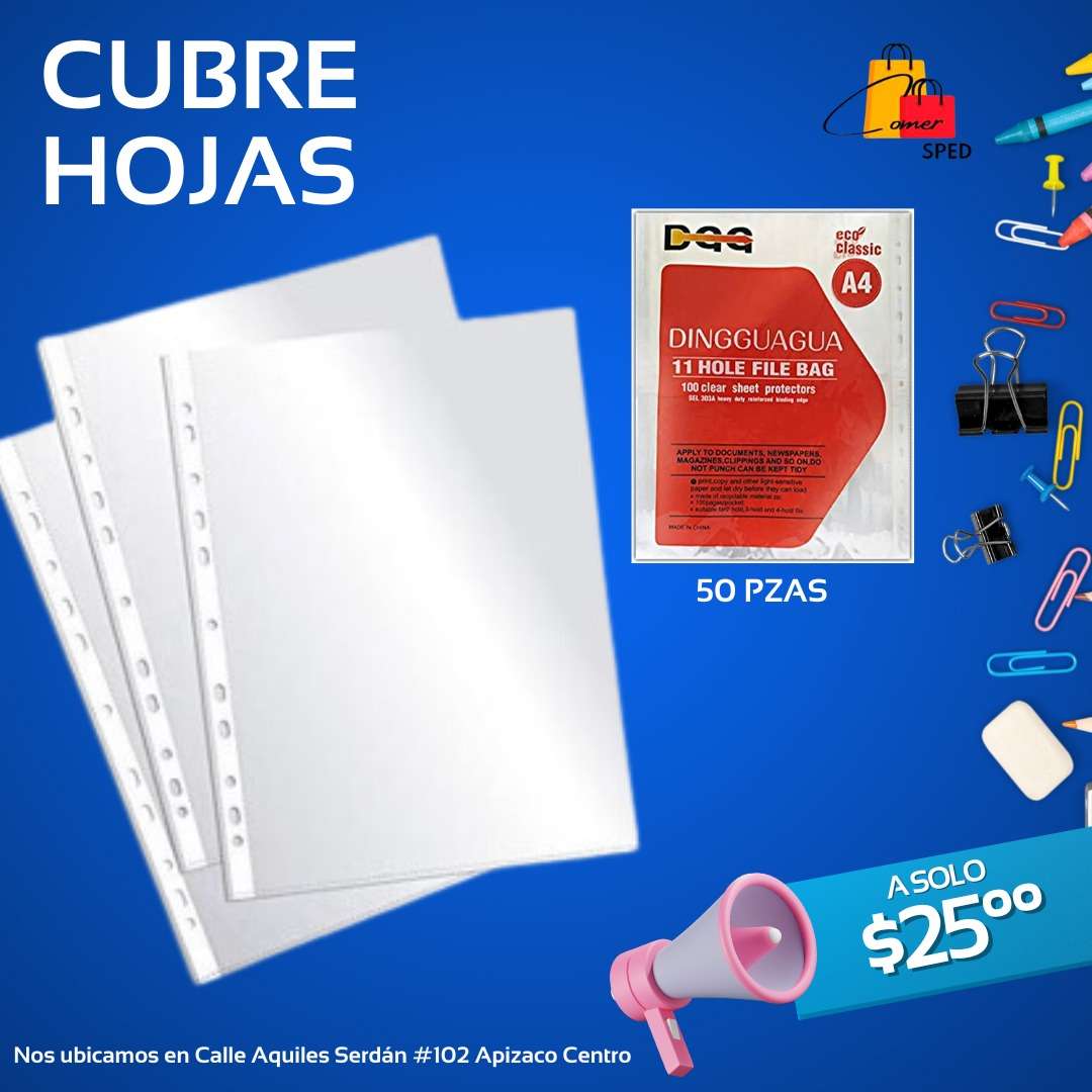 PAQUETE DE CUBRE HOJAS