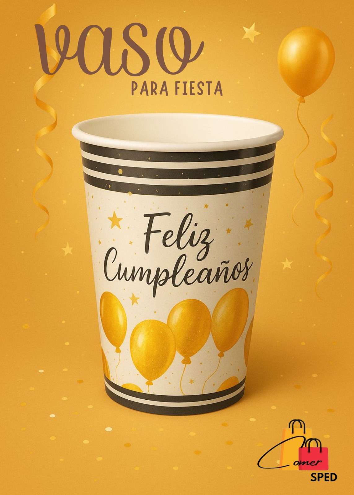 SET DE 6 PZAS VASOS PARA FIESTA 🎂🍡🍾🎉🎊🪄