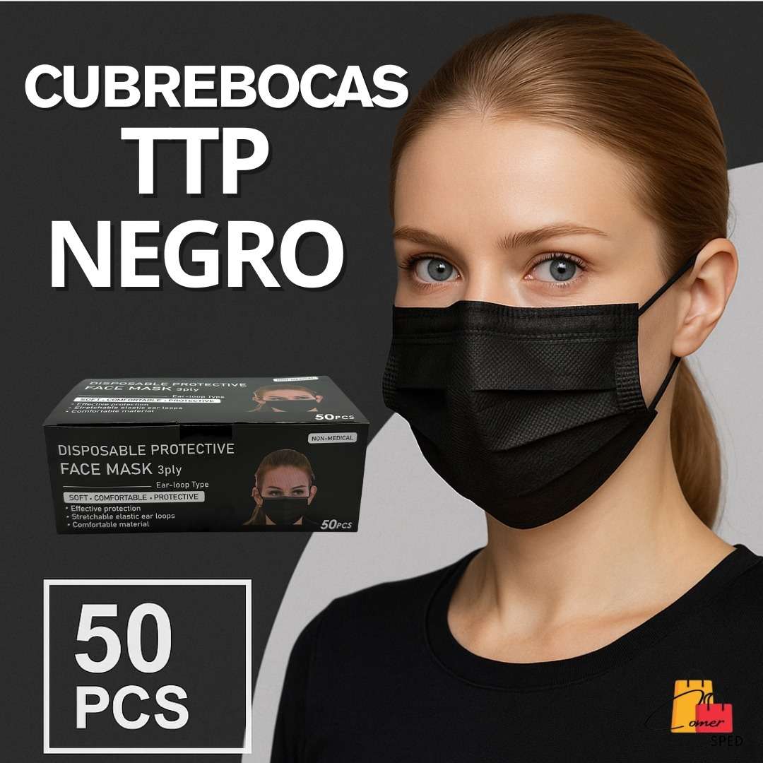 CUBREBOCAS TTP NEGRO😮💨
