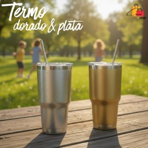 TERMO DORADO Y PLATA☝🏻✨🔥